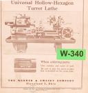 Warner & Swasey-Warner & Swasey 4A SaddleTurret Lathe, M-3350 & M-3580, Service and Parts Manual-4-A-4A-02
